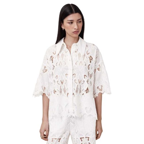 AllSaints Charli Relaxed Fit Embroidered Shirt